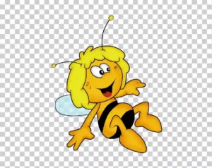 Cute cartoon bee named Maya