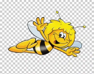 Cute cartoon bee named Maya