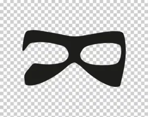 A digital icon of Victor Osimhen wearing a mask, designed in a minimalist style.