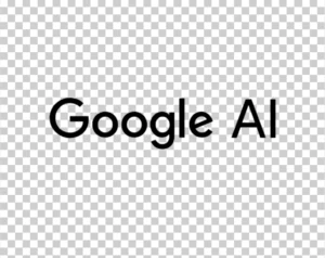 The logo featuring the text "Google AI" in a simple, modern, black typeface.