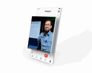 Mehmet Yıldız on Instagram post mockup speaking at a lecture