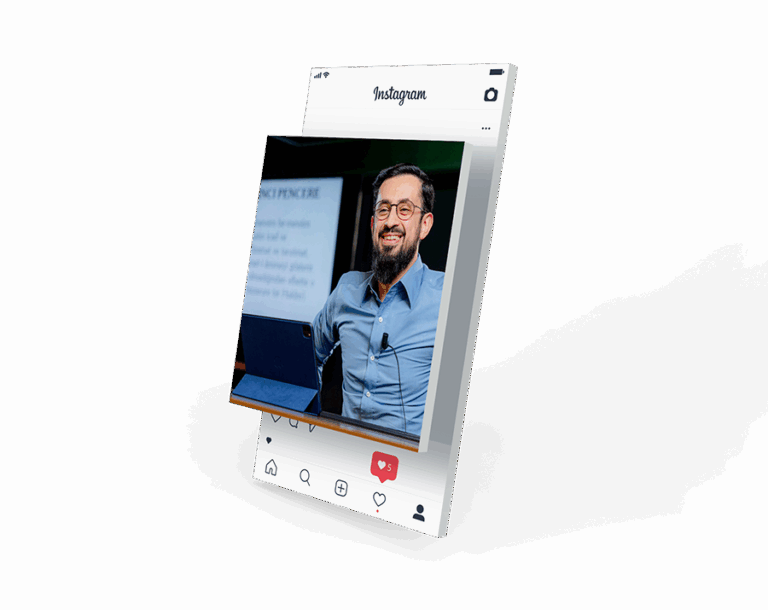 Mehmet Yıldız on Instagram post mockup speaking at a lecture