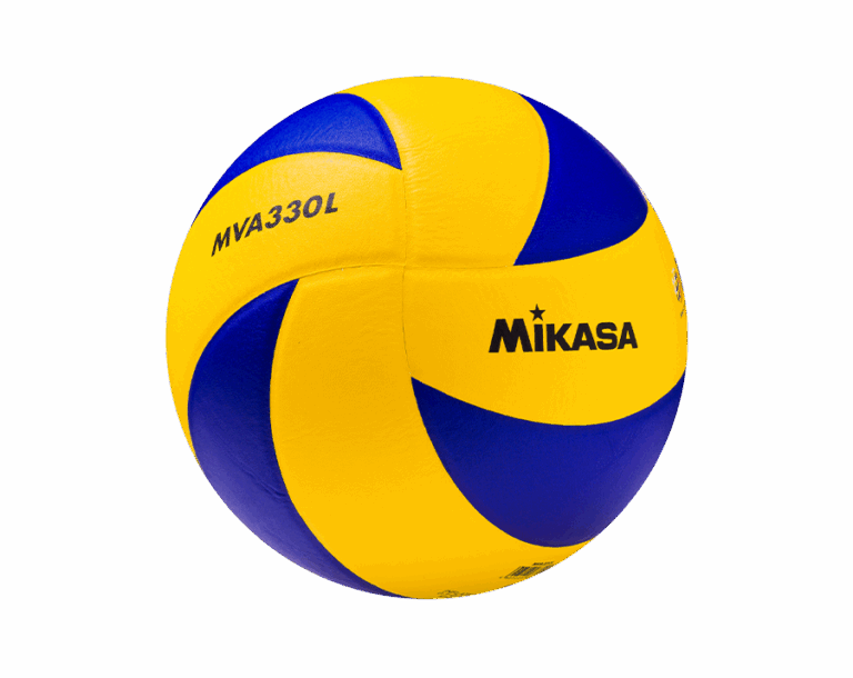 Mikasa MVA330L volleyball in blue and yellow colors