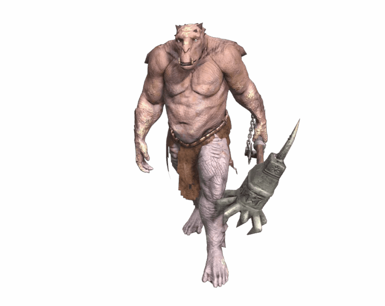 Giant Fool Monster Character from Rise Online Game Render PNG