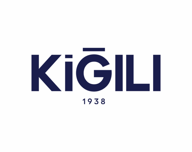 Kiğılı's new corporate logo, a solid dark navy blue rectangular symbol, with a transparent background.