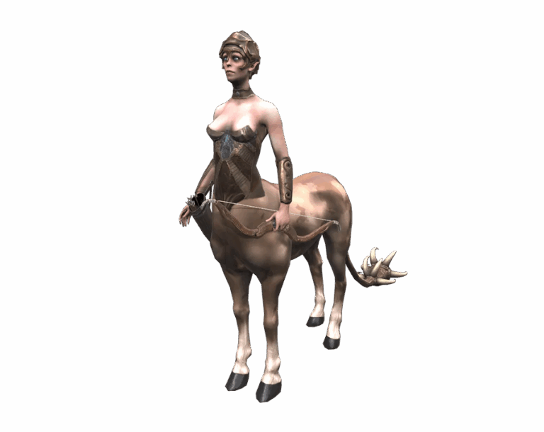 Charming Centaur Female Centaur with Bow from Rise Online Render PNG