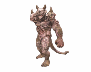 Devourer Three-Headed Monster with Tail from Rise Online Game Render PNG