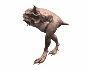 Funny Tail Two-Legged Monster from Rise Online Game Render PNG.