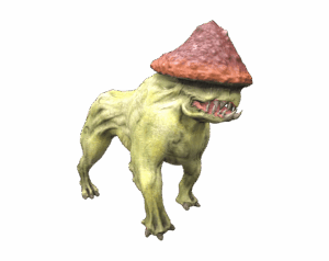 Mushroom Head Four-Legged Monster with Mushroom Cap from Rise Online Game Render PNG