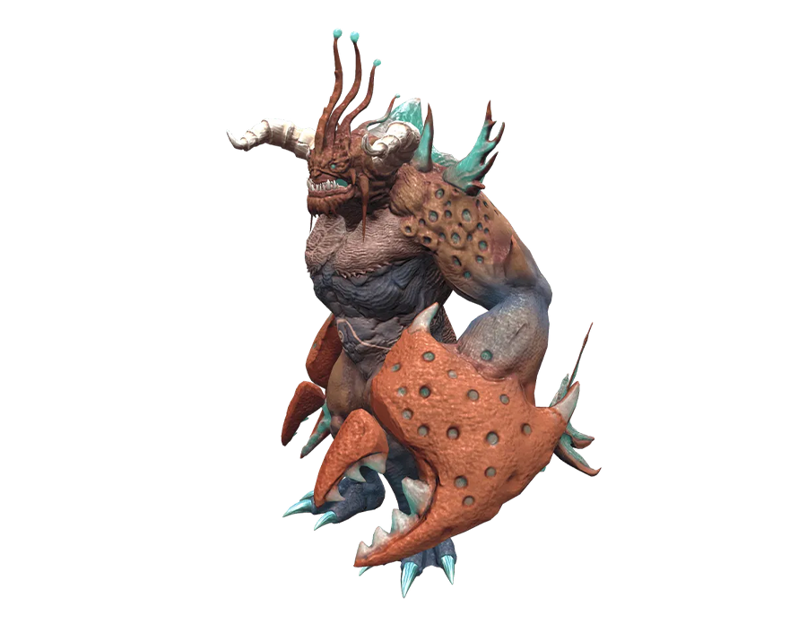 Razorclaw Crab-Like Monster from Rise Online Game Render PNG