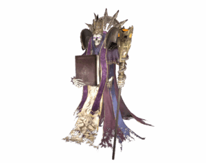 Undead King Skeleton Monster with Staff from Rise Online Game Render PNG