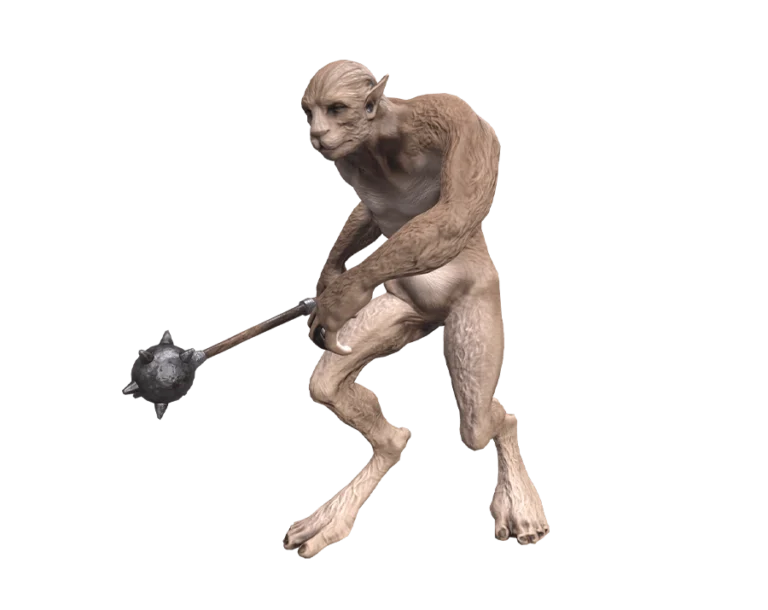 Rise Online Lycan monster warrior with mace transparent PN