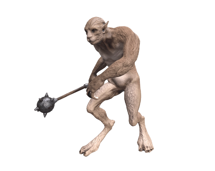 Rise Online Lycan monster warrior with mace transparent PN