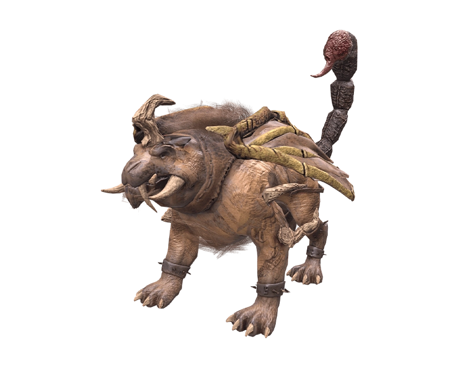 Rise Online Manticore monster creature with scorpion tail transparent PNG