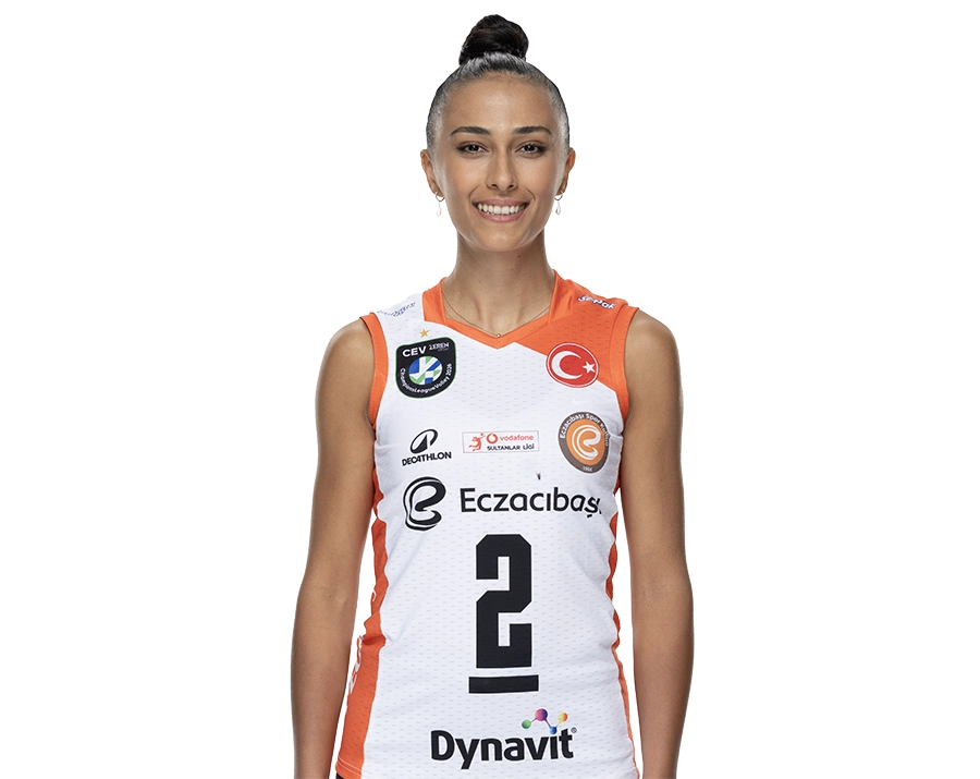 Simge Aköz Eczacıbaşı Dynavit volleyball player portrait transparent PNG WebP