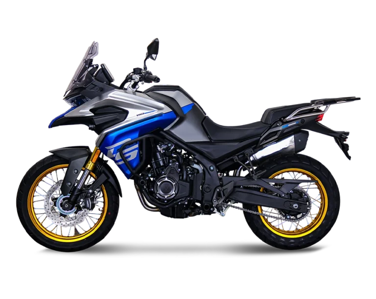 Voge 525DSX adventure motorcycle blue and silver transparent webP
