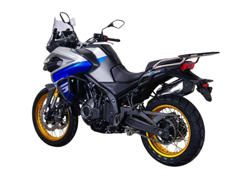 Voge 525DSX adventure motorcycle rear view transparent webP.