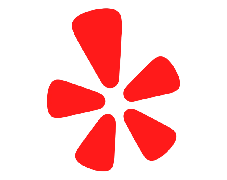 Yelp icon red emblem transparent PNG WebP download