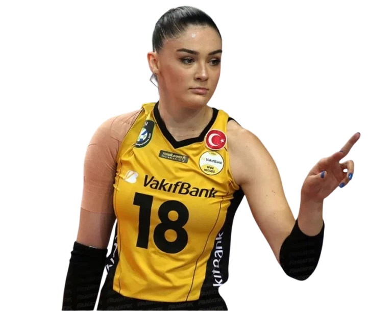 Zehra Gunes VakifBank volleyball player pointing finger transparent PNG