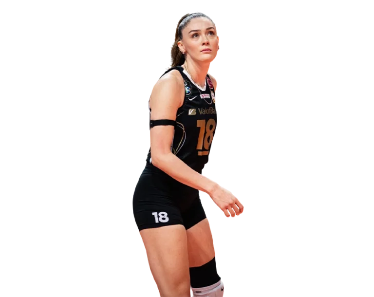 Zehra Gunes volleyball player transparent background PNG WebP.